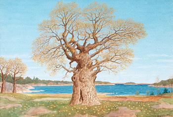 Oskar Bergman, Oak tree in fall.