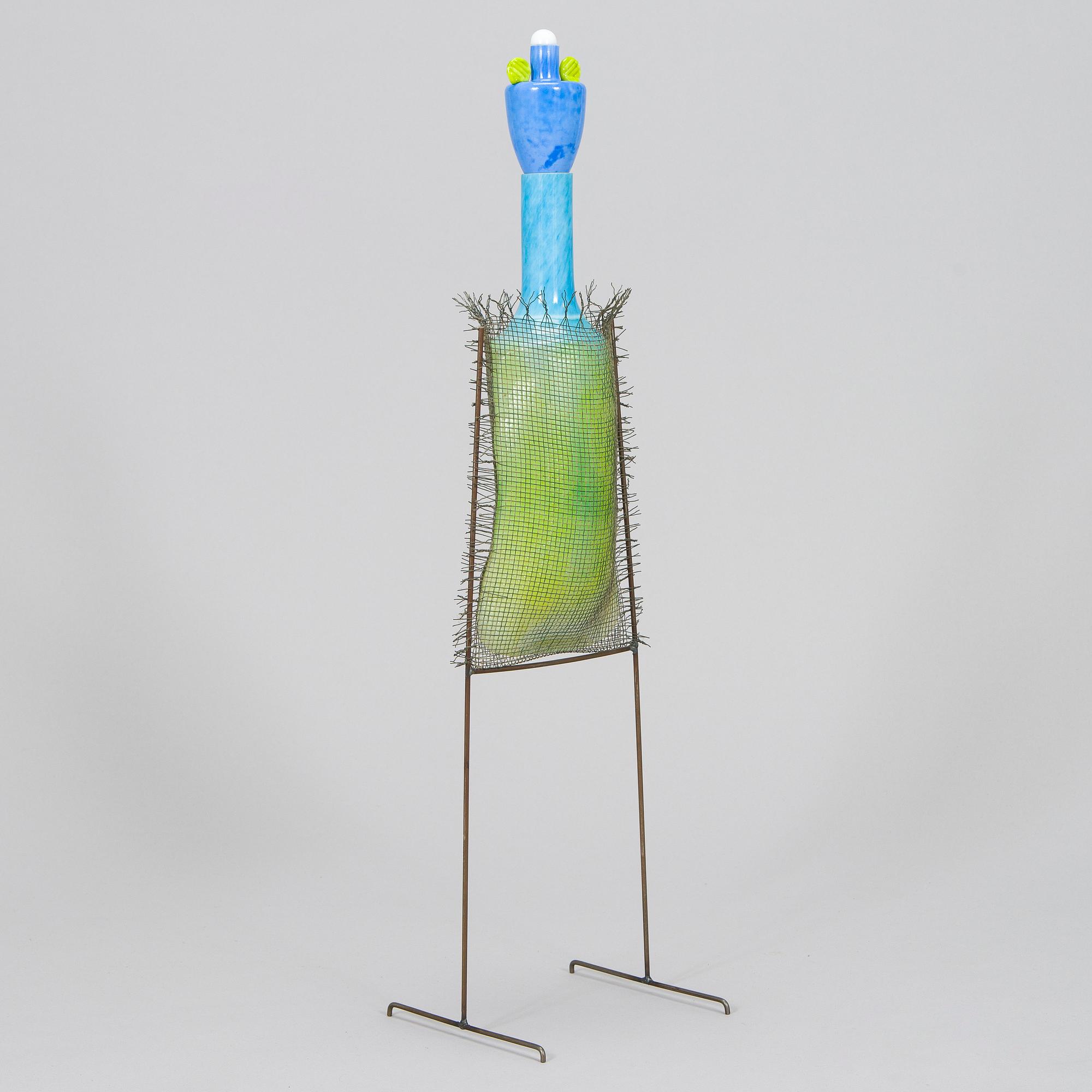 Markku Salo, a glass sculpture, signed Markku Salo Nuutajärvi Notsjö 1991.