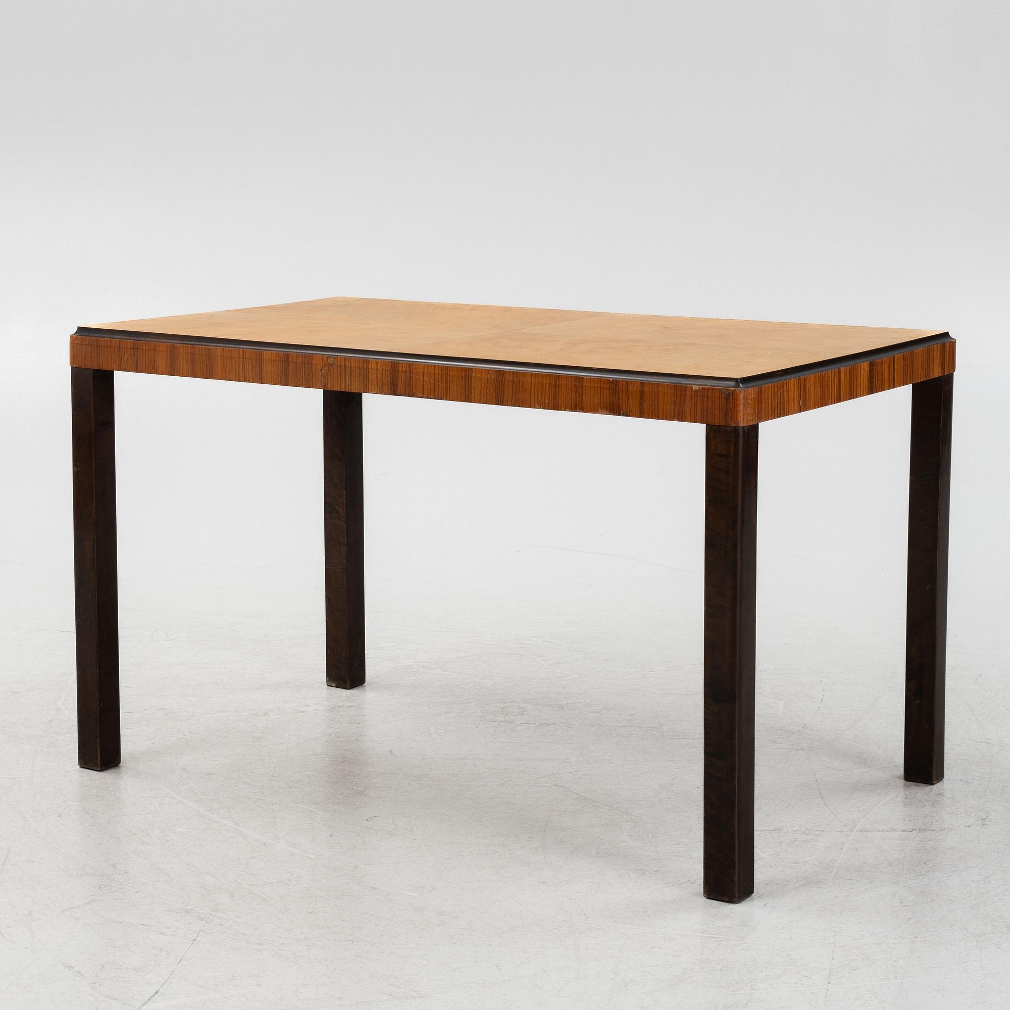 Swedish Modern, a library table, possibly Firma Boet, provenance: Factory owner Neck's residence in Nossebro, 1930s.