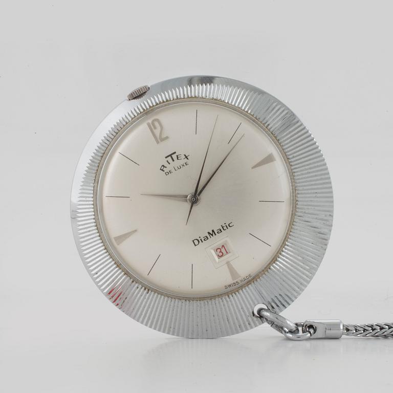 RITEX, De Luxe, DiaMatic, pocket watch, 45 mm,