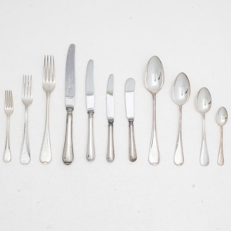 Cutlery set, 149 pieces, silver, “Svensk” pattern, including CG Hallberg, Stockholm 1939.