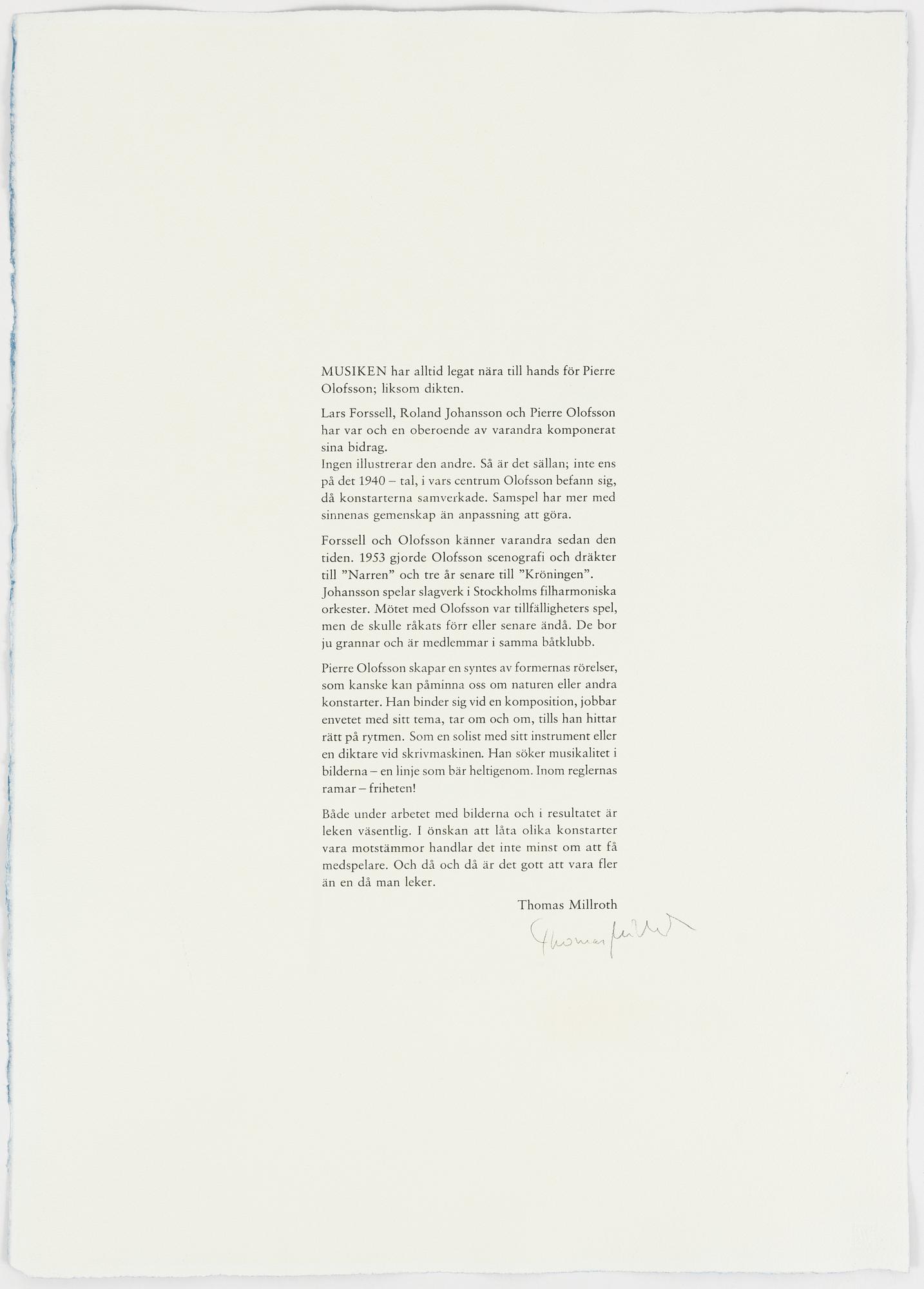 Pierre Olofsson, "Spindeller", mapp.