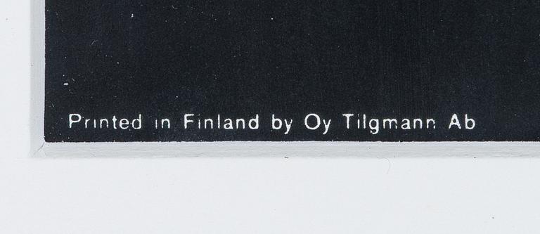Tapio Wirkkala, affisch, "Finlandia, Vodka of Finland", Oy Tilgmann Ab.