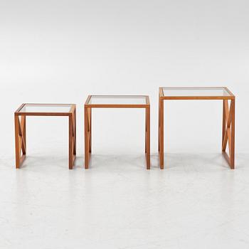 Annika Reuterswärd, a three-piece cherry-tree nesting table, 'Annika', Fogia.