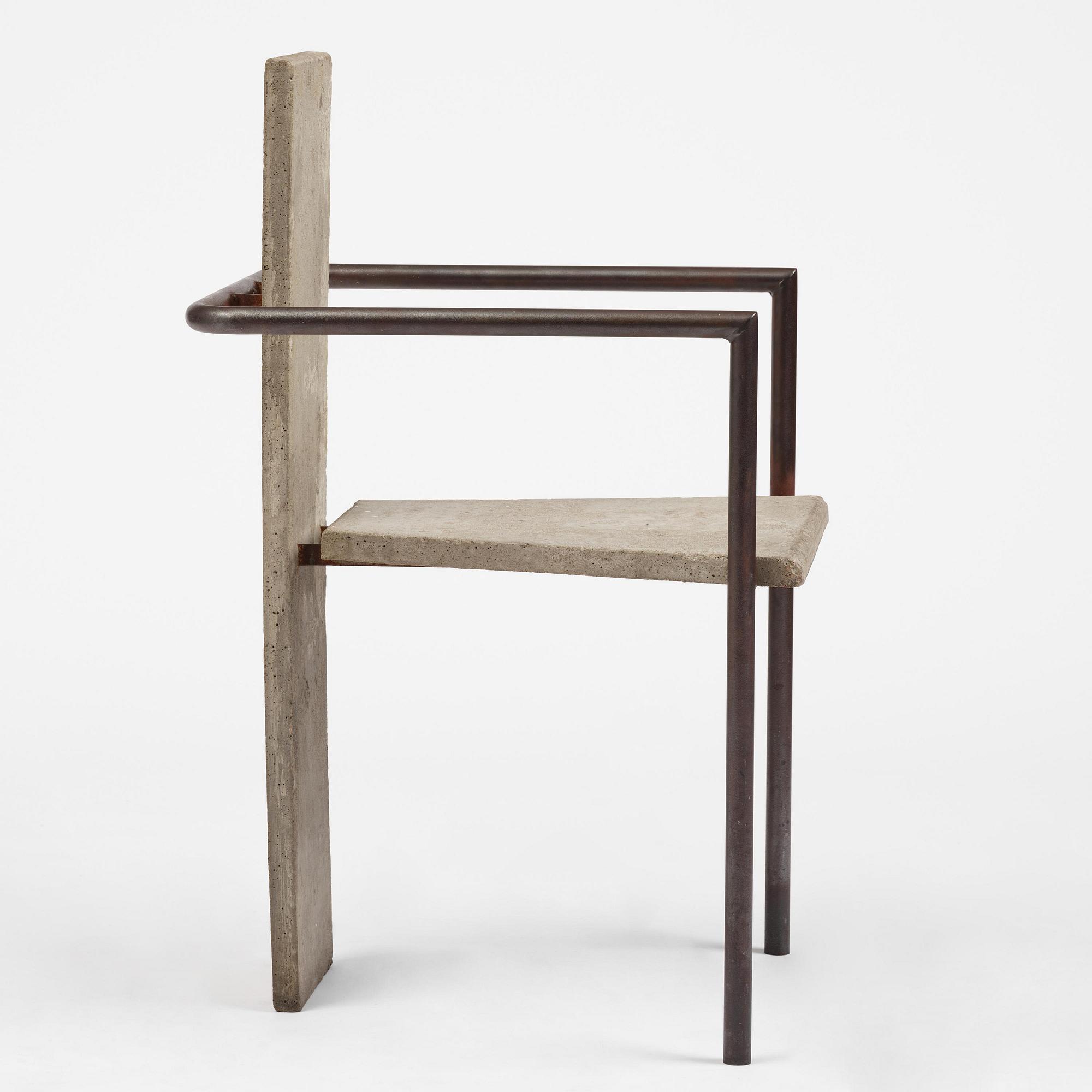 Jonas Bohlin, karmstol, "Concrete", ed. 86/100, Källemo, Värnamo, efter 1981.