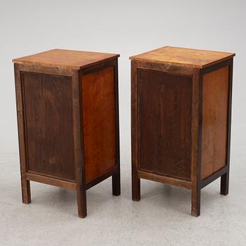 Nightstands, a pair, 1920s/30s.