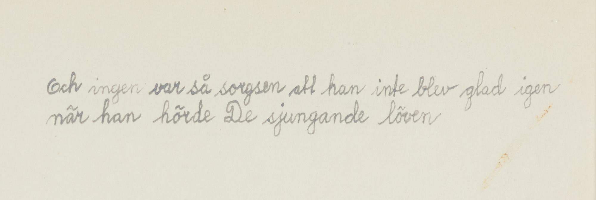Einar Hylander, "De sjungande löven".