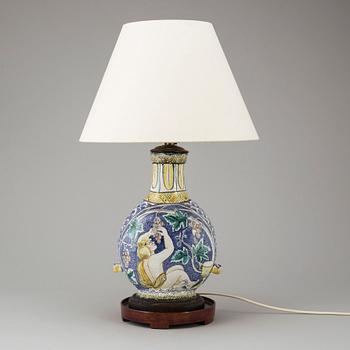 TYRA LUNDGREN, bordslampa, porslin, 1900-talets mitt.