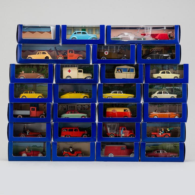 a collection of 26 Tintin cars, Hergé-Moulinsart.