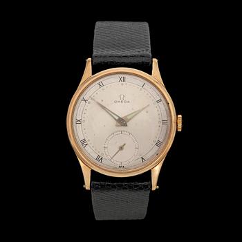 362. OMEGA, herr, guld på stål, 1950-tal.