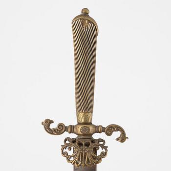A rococo hunting sword, 18th Century.
