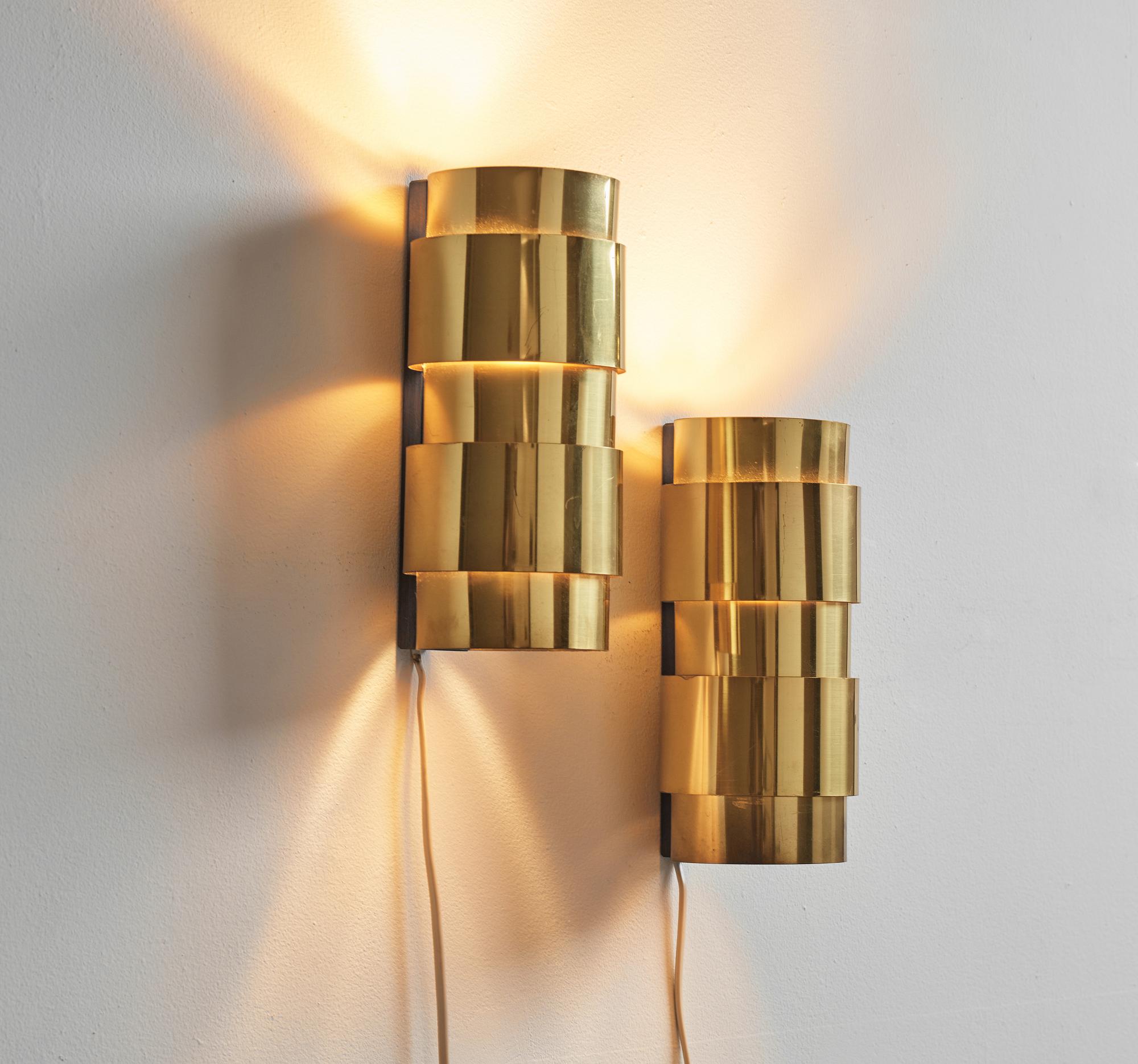 Vägglampor, ett par, "Aristokrat", Fröseke AB Nybrofabriken, 1960-tal.