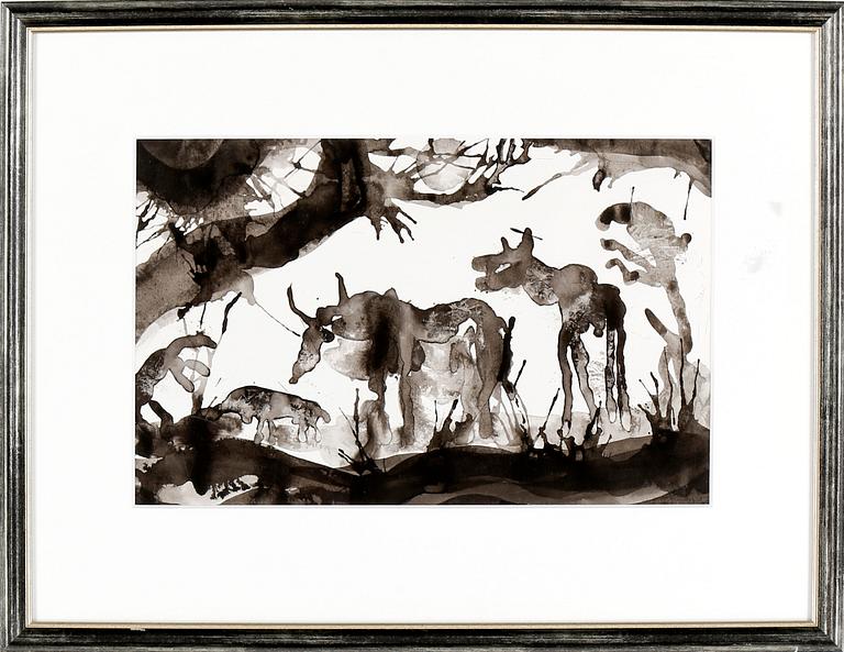 PETER DAHL, akvarell på papper, signerad.