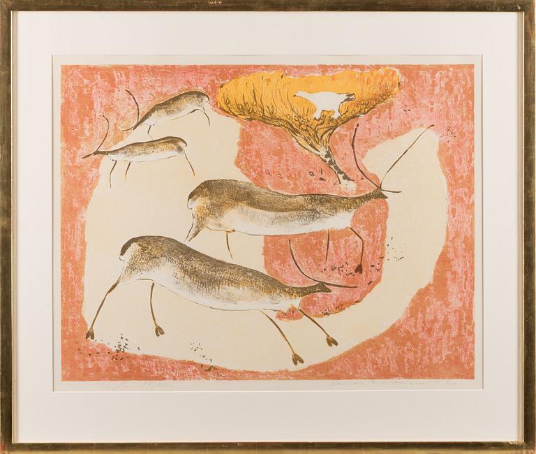 Lithograph, signed, dated -60, numbered 185/220. Printed by artist.