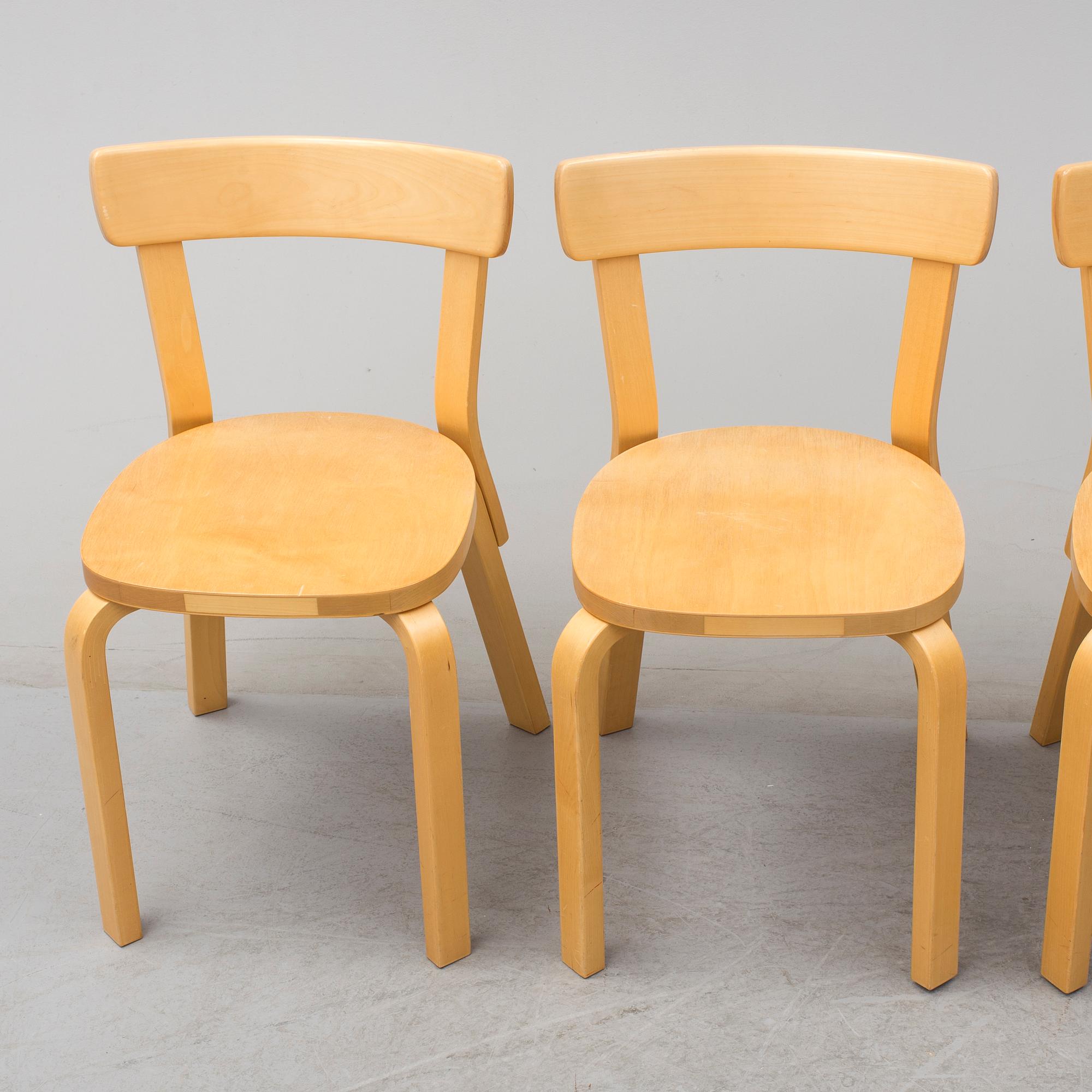 ALVAR AALTO, a five-piece birch dining suite from Artek, Finland.