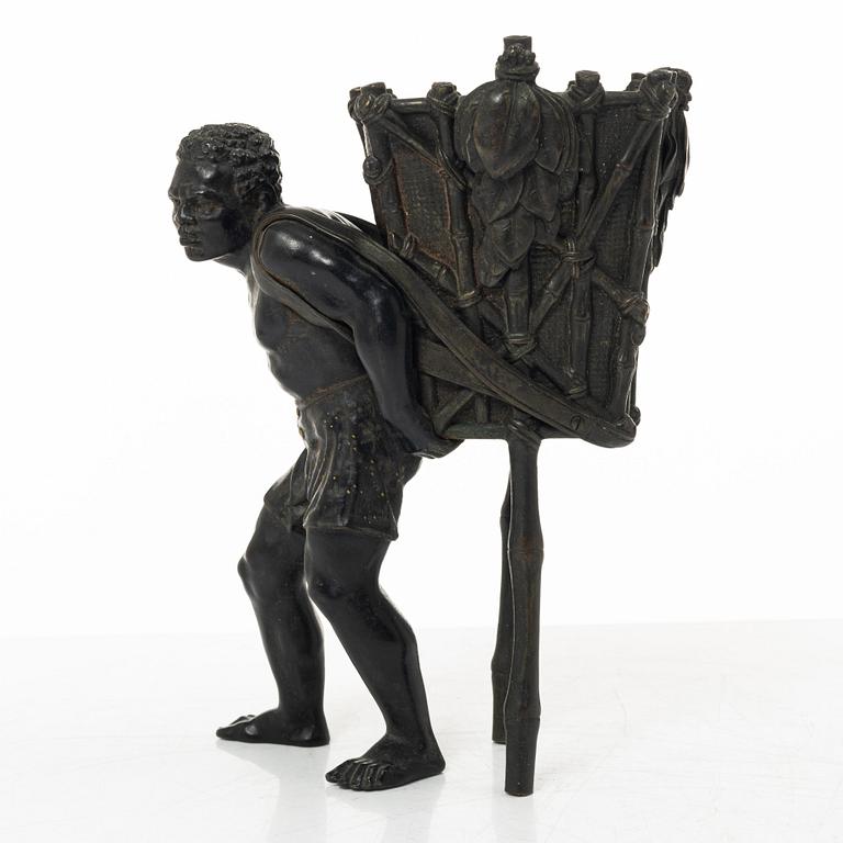 A bronze figure, late 19th Century.