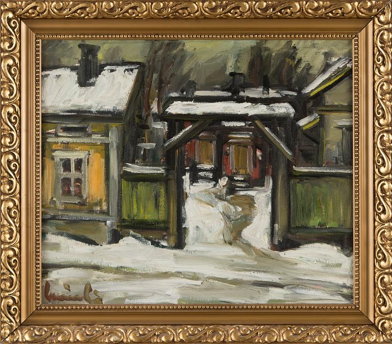 Olavi Laine, Vinterlig gårdsutsikt.