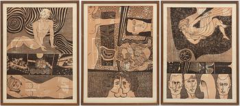 Endel Kõks, Triptych "Rainbow Woman I-III".