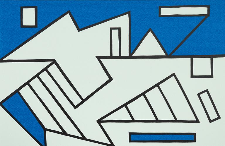 Olle Baertling, silkscreen in colours, 1950-68, signed 59/300.