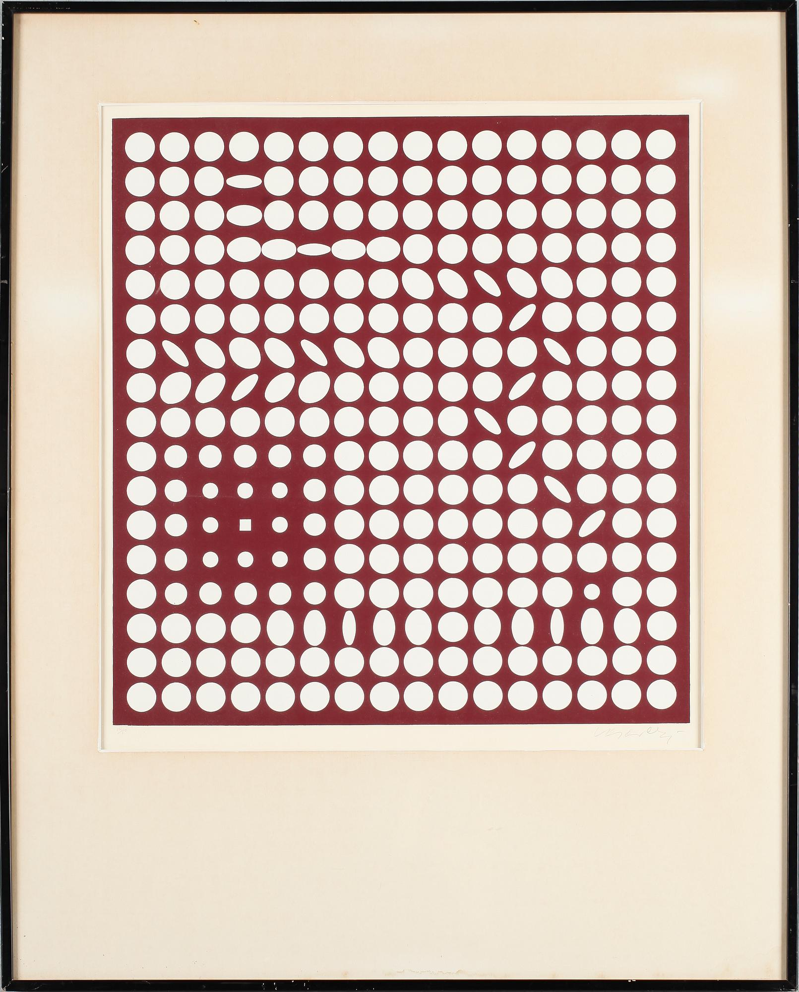 VICTOR VASARELY, färgseriegrafi, signerad och numrerad 12/50.