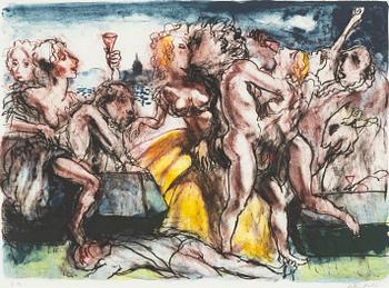 Peter Dahl, lithograph in colours, signed EA.