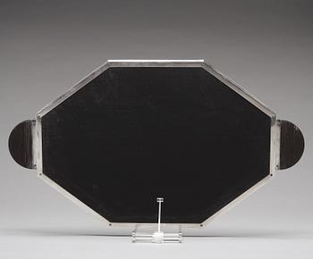 Wiwen Nilsson, an octagonal silver and ebony tray, Lund, Sweden 1940.