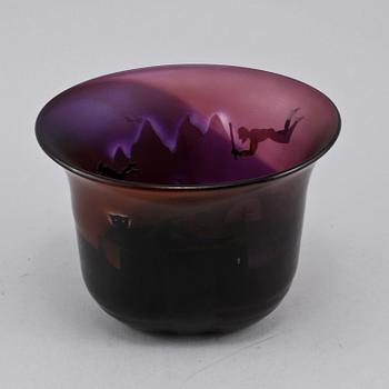 BERTIL VALLIEN, vas, glas, unique, Kosta Boda, signerad.