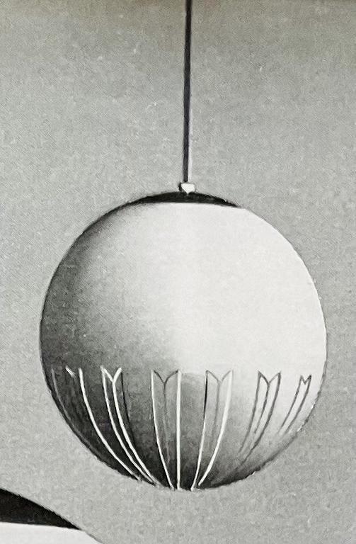 Edward Hald, taklampa, variant av modell "HD 632", Orrefors, 1920-30-tal.