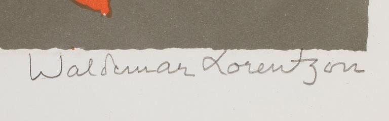WALDEMAR LORENTZON, färglitografi, signerad och numrerad 202/350.