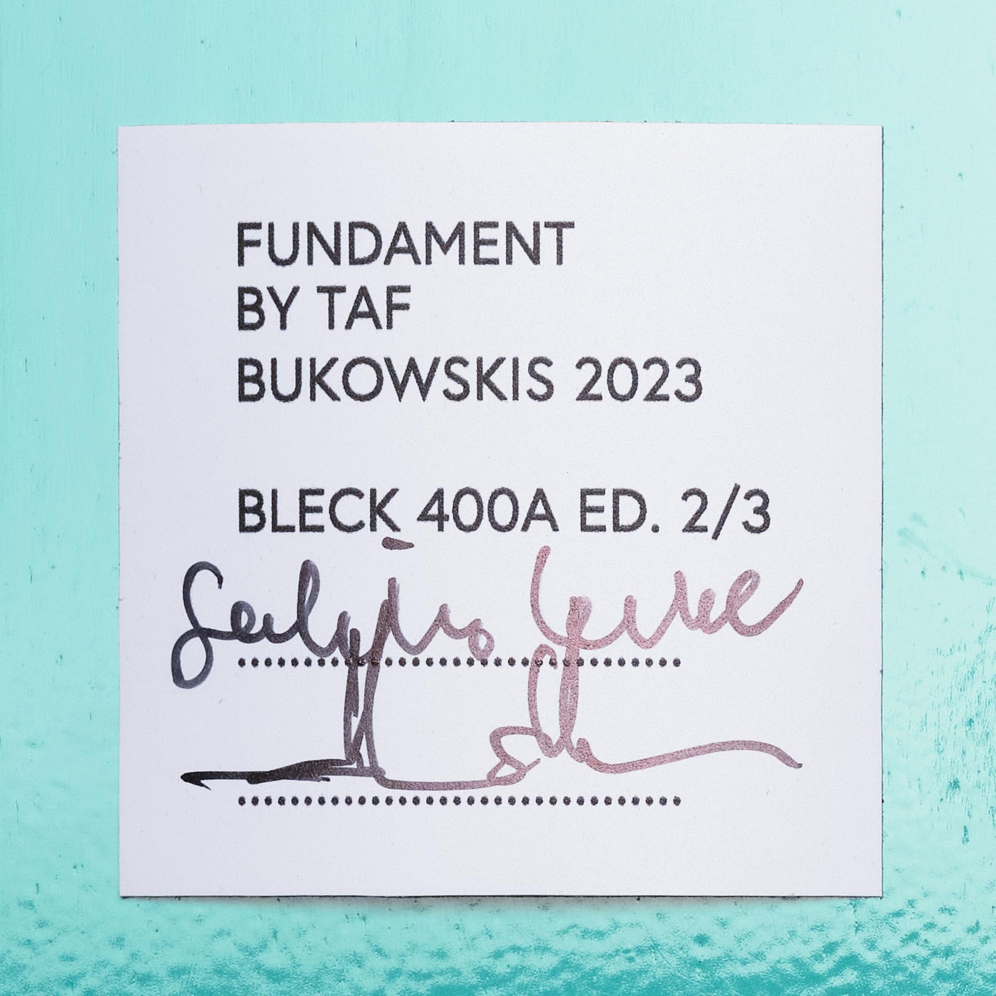 TAF, Gabriella Lenke & Mattias Ståhlbom, "Bleck 400A", pedestal, ed. 2/3.