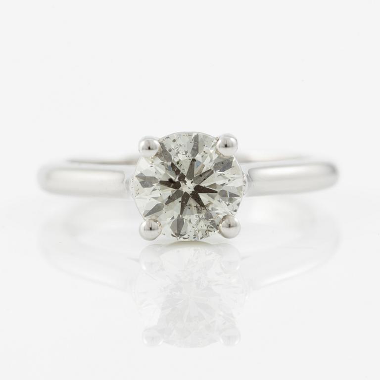 Ring 18K white gold with brilliant-cut diamond 1.42 ct.