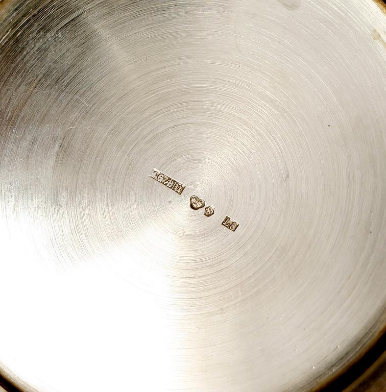PARTI SILVER, 25 delar, bland annat K Andersson, Stockholm, 1915, total vikt ca 2258g.