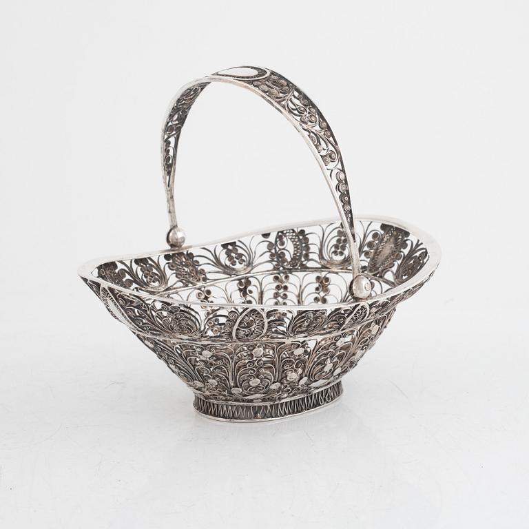 A Polish Silver Sweet-Meat Basket, 19th Century, stamped Krakow.