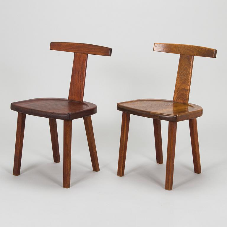 Olavi Hänninen, tuoleja, 6 st, "T-tuoli" (Juha), Huonekalu Mikko Nupponen Oy, 1950-luku.