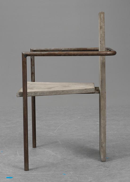 A Jonas Bohlin ´Concrete´ armchair, for Källemo, Värnamo 1981.