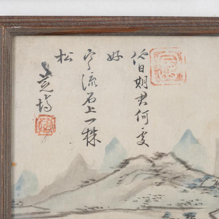 Unidentified artist, seven watercolour paintings, probably Korean first part of the 20th century.