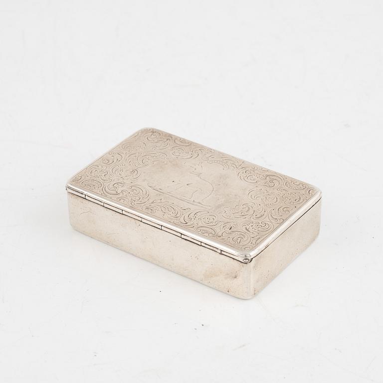 A Swedish Silver Snuff Box, 1846.