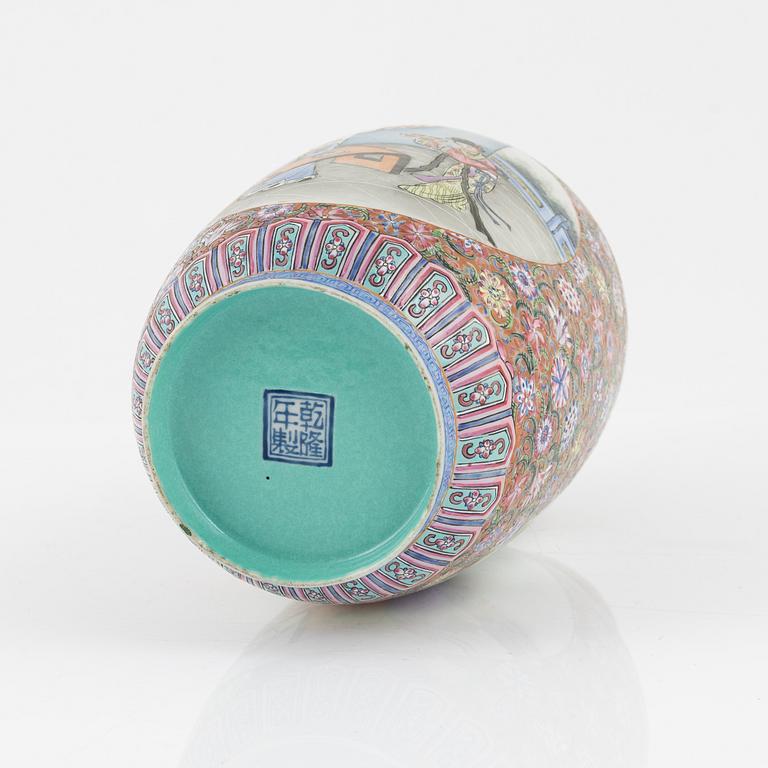A millefiori porcleain vase, China, 20th century.