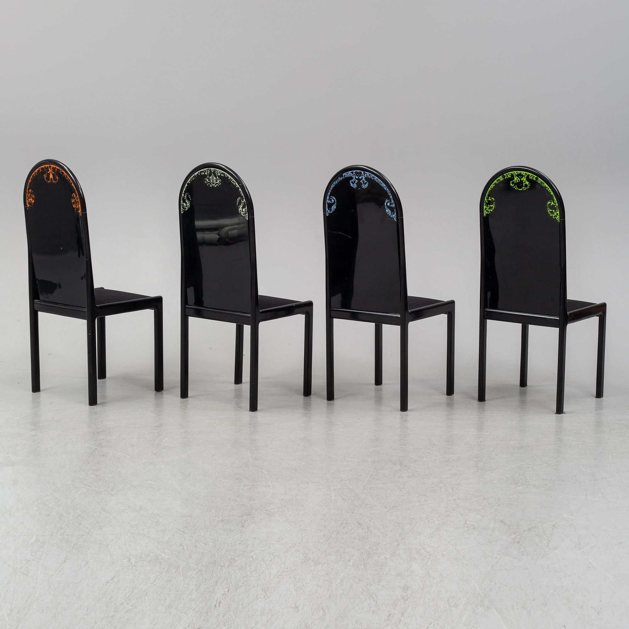 BJÖRN WIINBLAD, a five-piece dining suite from Rosenthal, Germany, 1976. Printed signature, numbered 112/300.