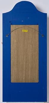Erik Höglund, a wall mirror with two candle holders, Eriksmålaglas, Sweden, 1960s-70s.