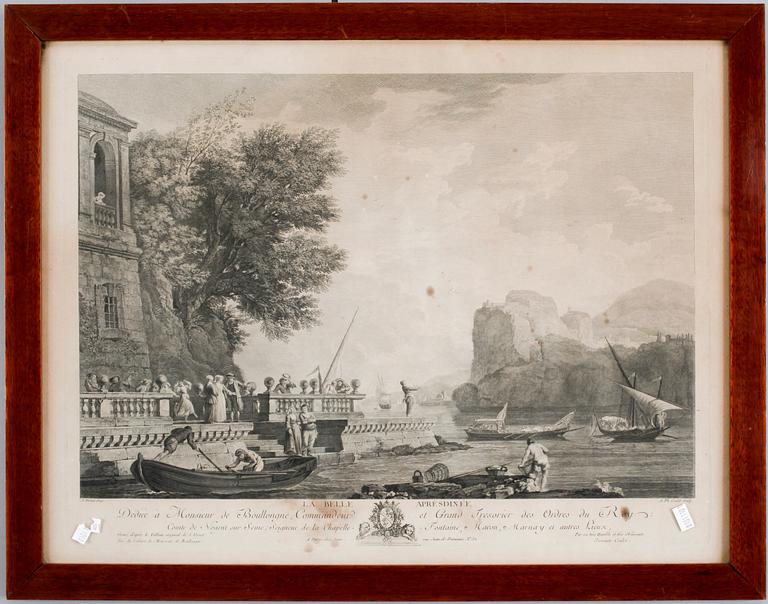 KOPPARSTICK, efter J. Vernet, Frankrike. Troligen 1800-tal.