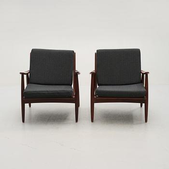 FÅTÖLJER, ett par, troligen Danmark, 1950/60-tal.