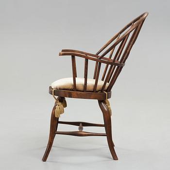 Uno Åhrén, attributed to, a stained birch armchair, for Gemla Diö, Sweden ca 1927.