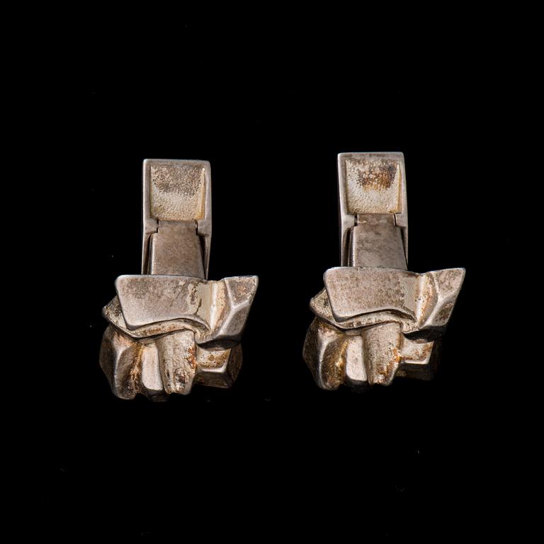 MANSCHETTKNAPPAR, sterlingsilver, Björn Weckström Lapponia 1970. Tot vikt 19,7 g.