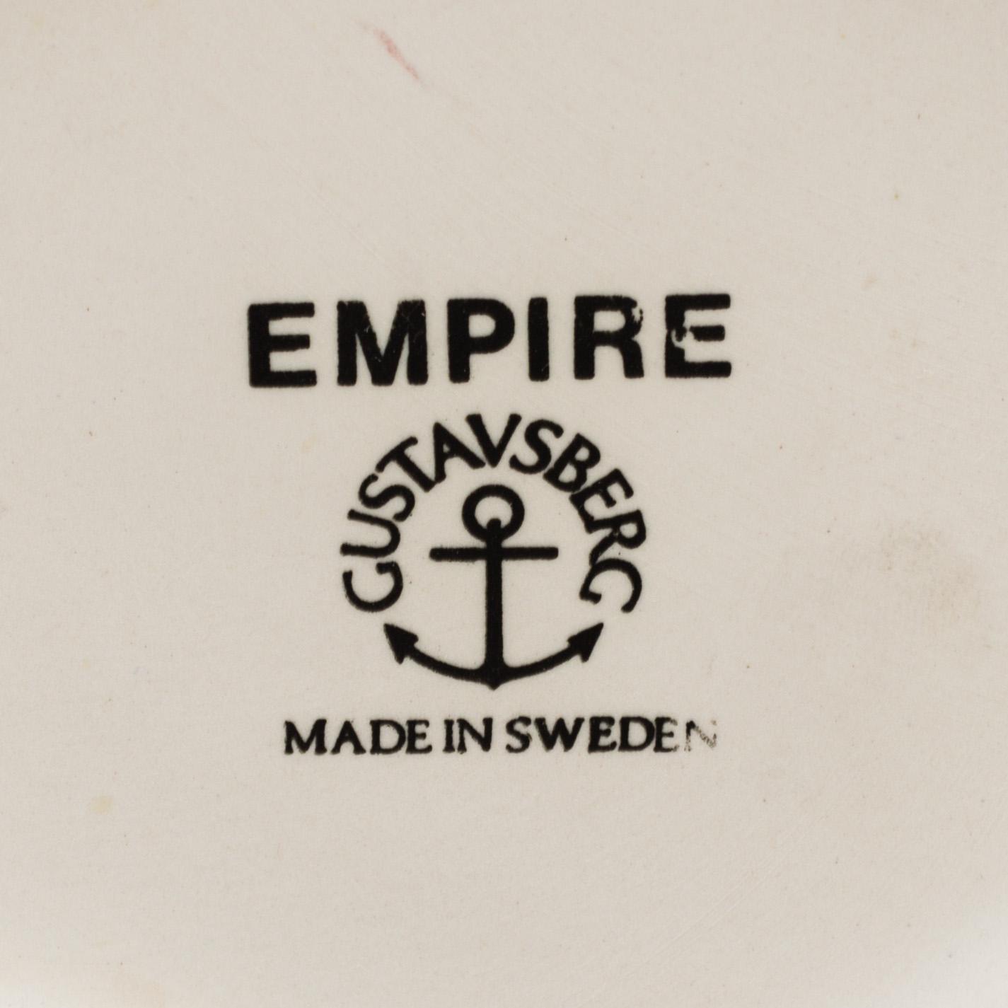 FIVE "EMPIRE" PORCELAIN FLOWER POTS, Prins Eugen, Gustavsberg.