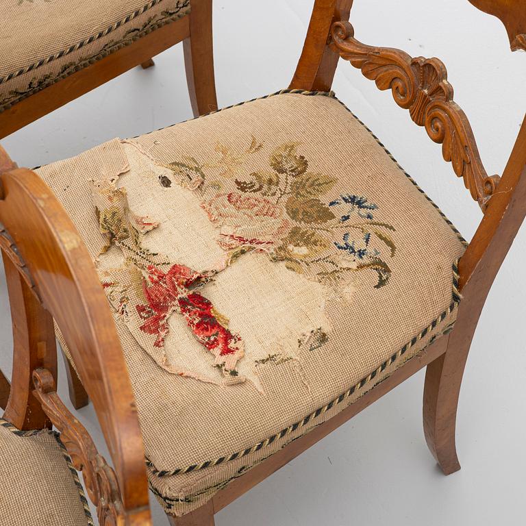 Stolar, 8 st , Karl-Johan, 1800-talets första hälft.