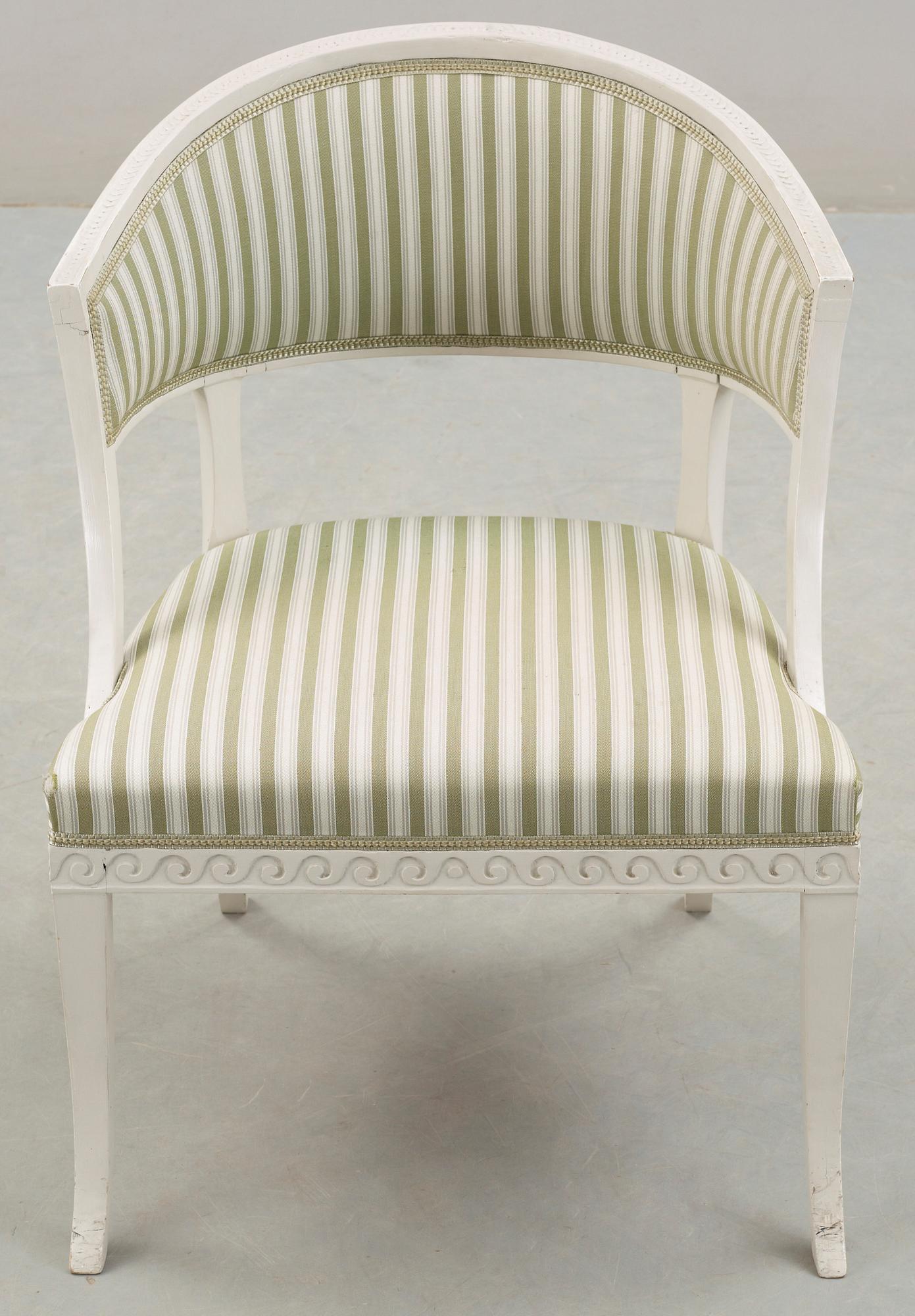 BALJFÅTÖLJ, gustaviansk, Erik Öhrmark, 1700-/1800-tal.