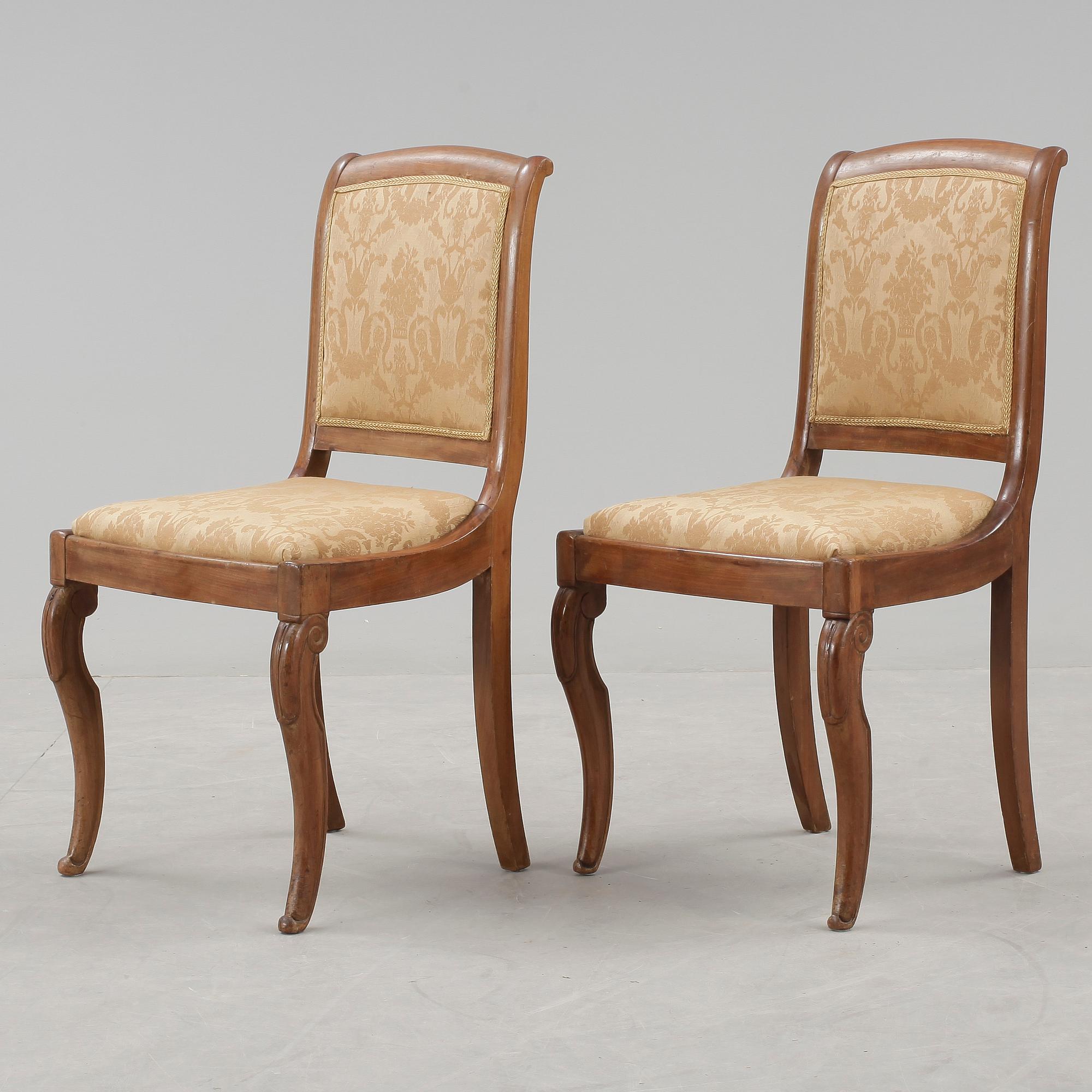 STOLAR, ett par, senempire, 1800-talets mitt.