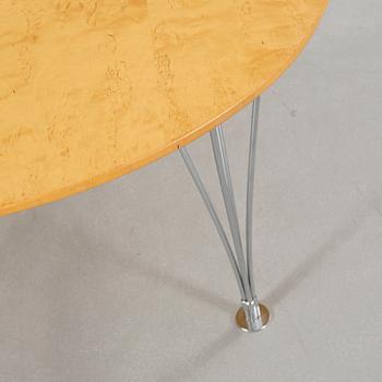 A coffee table named "Supercirkel", designed by Piet Hein and Bruno Mathsson.