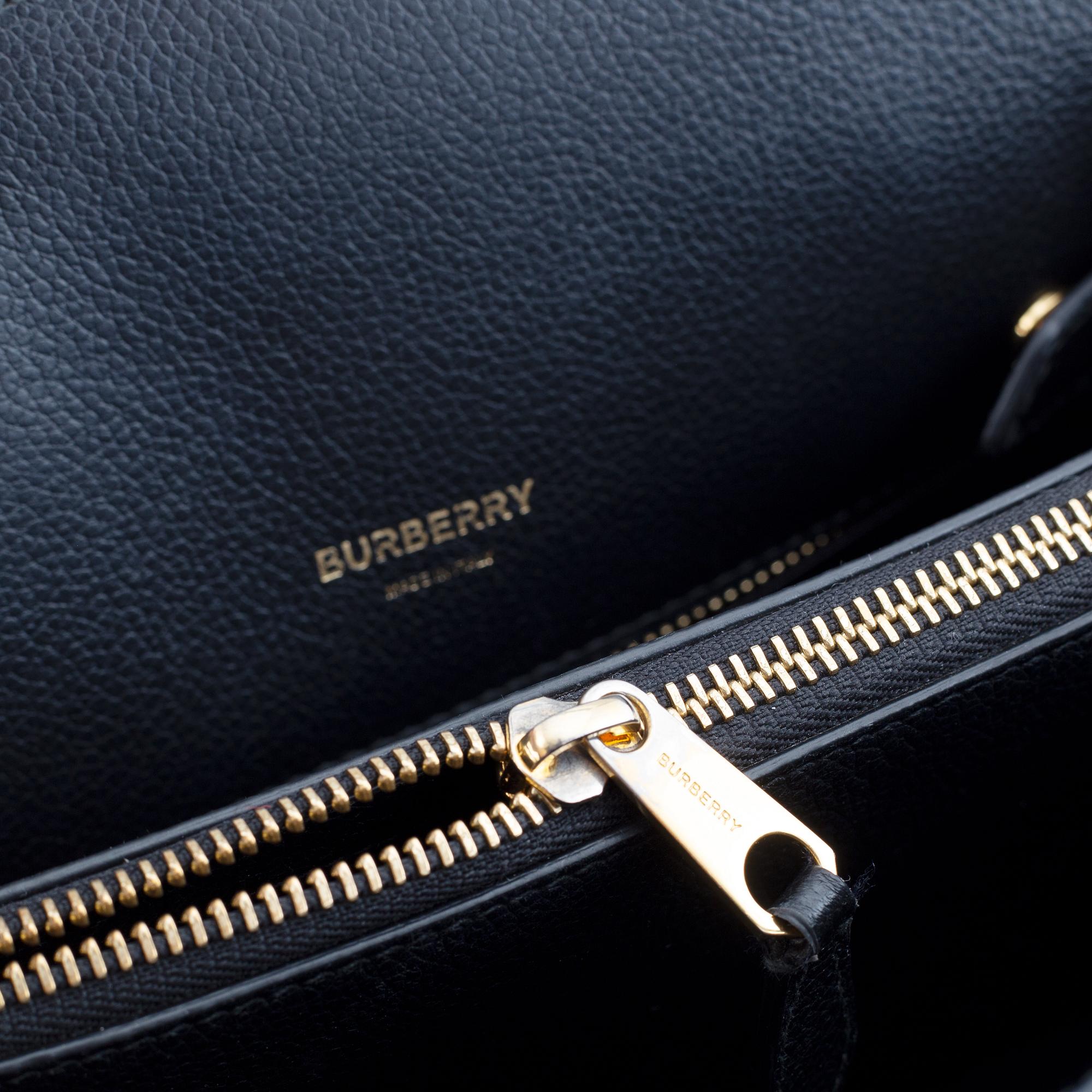 Burberry, a black leather 'Baby Title' handbag, 2019.